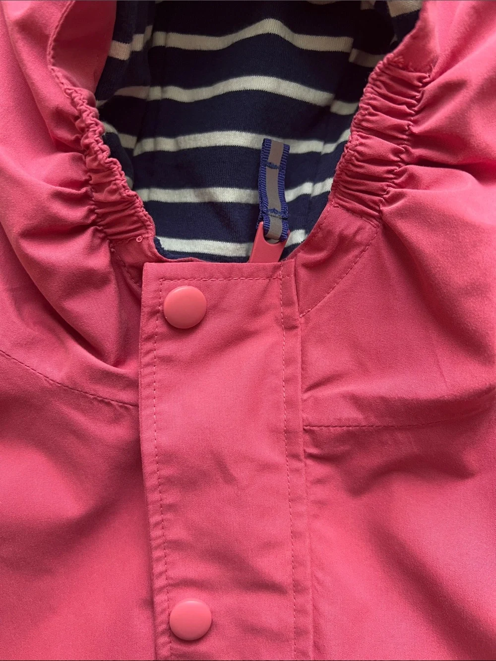EUC Mini Boden Pink Waterproof Fisherman's Jacket